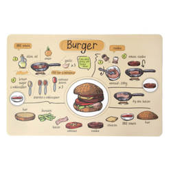 Placemat 43.5x28.5cm Burger anatomy
