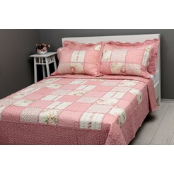 Шалте за спалня Романтика, памук/полиестер, 150 х 220см, розе