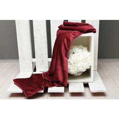 Blanket fleece plush 150 x 200 cm, 100% microfiber, red