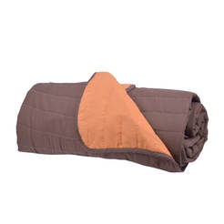 Двулицево шалте Ултрасоник - 150 x 210см, оранжево-кафяво