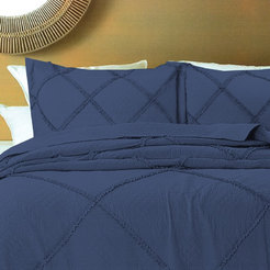 Shawl 180 x 250 cm + one pillowcase 100 g cotton Queen comforte denim