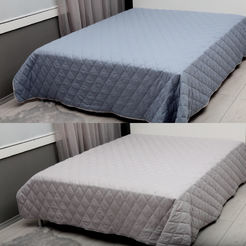 Ultrasonic mattress 150 x 210 cm grey/blue