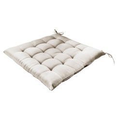 Chair cushion 50 x 50 cm, polyester, beige