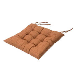 Възглавница за стол 40 х 40 см, геометричен дизайн цвят кафяв