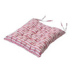 Възглавница за стол 40 х 40 см, котвичка червено с бяло