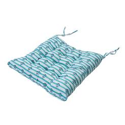 Възглавница за стол 40 х 40см, котвичка синьо с бяло