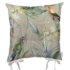Chair cushion 43 x 43 cm Garden of Eden gray bird