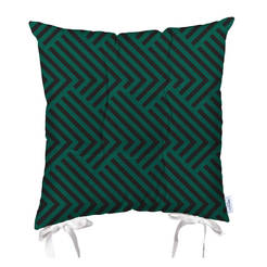 Подушка на стул 43 х 43см зелено-черная