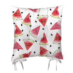 Chair cushion 43 x 43cm watermelon triangles