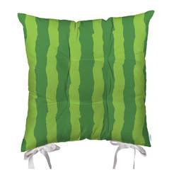 Chair cushion 43 x 43cm green stripes