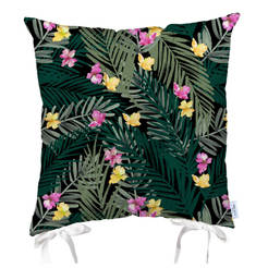 Chair cushion 43 x 43 cm flowers