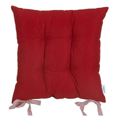Възглавница за стол 43х43см едноцветна червена