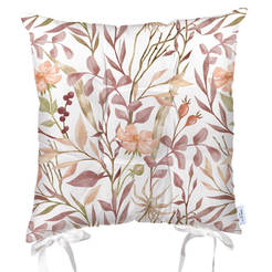 Декоративна възглавница за стол 43 х 43см, десен полски цветя 3 есен