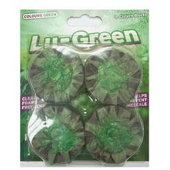 WC таблетки Lu Green - 4бр, зелена вода
