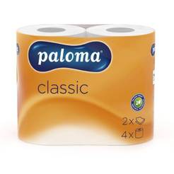 Toilet paper two-layer - 4 pieces white PALOMA