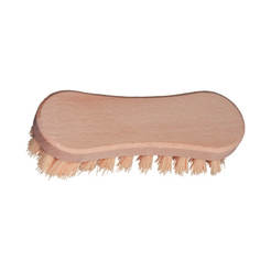 Brush for boards with wooden handle, synthetic threads