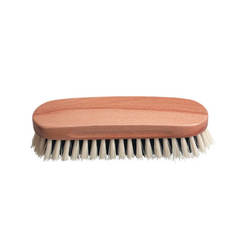 Clothes / shoes brush with wooden handle, synthetic threads