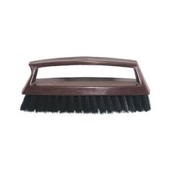 Clothes / shoes brush with plastic protector, synthetic threads