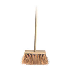 Floor brush with synthetic threads, wooden handle 120 cm