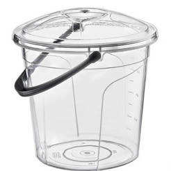 Кофа с капак 10л прозрачна И1049