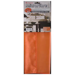 Микрофибърна кърпа 40 х 30см, двустранна, оранжева