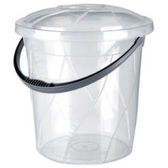 Кофа с капак 15л прозрачна И106326