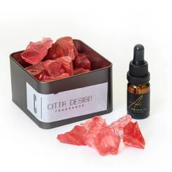 Luxury fragrance aromatic oil - large semi-precious stones red jasper