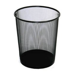 Waste basket mesh f29x33.2cm metallic black
