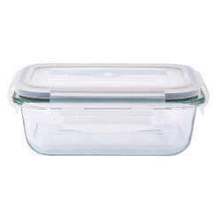 Кутия за съхранение 370мл правоъгълна стъклена с капак ALTOM
