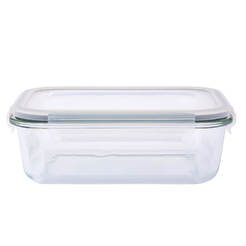 Кутия за съхранение 1000мл правоъгълна стъклена с капак ALTOM