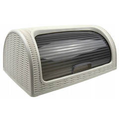 Bread box 41x27x18cm PVC rattan beige/gray 151551/51552
