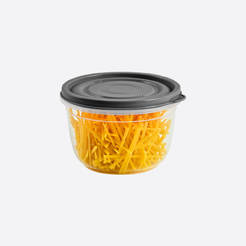 Aufbewahrungsbox 600 ml / Ø 11 cm, H 8 cm, PVC, rund, 30572 DUNYA