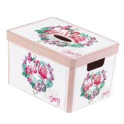 Кутия за съхранение с капак декор Flamingo 161490-011 HEREVIN