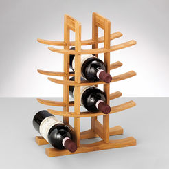 Бамбукова поставка за вино 29 x 16 x 42см, за 12 бутилки