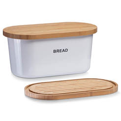 Кутия за хляб 39 x 23 x 18.5см меламин и бамбук