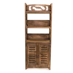Деревянный шкаф с полками 46 x 25 x 118 см, коричневый