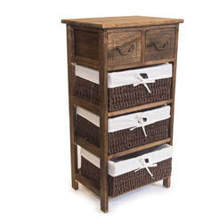 Дървен шкаф за съхранение с 5 чекмеджета 40 х 30 х 75см