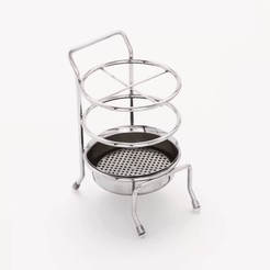 Besteckständer 6x14x11cm rund verchromt L4094