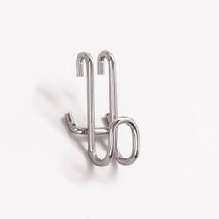 Hanger for kitchen shelf 3.2 x 3.2 x 6 cm, single, metal