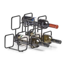 Metal wine rack for 5 bottles 13.5 x 12.5 x 53 cm