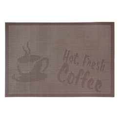 Подложка за хранене 45 x 30см Hot fresh coffee кафява
