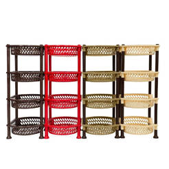 Полка кухонная 4 уровня ПВХ овальная разноцветная