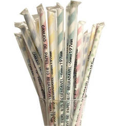 Paper straws Ø0.6x19.7cm 200pcs with mixed packaging 0193979