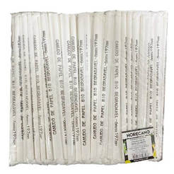 Papierstrohhalme Ø0,6x19,7cm 200 Stück mit Verpackung weiß 0193978