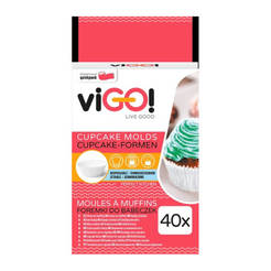 Бумажные формочки для кексов 40 шт. Стандарт 2214004