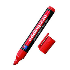 Перманентен маркер със скосен връх E-330/002, 1-5мм, червен