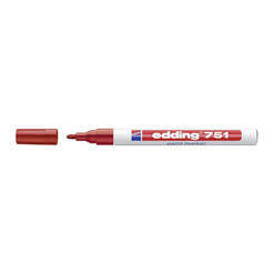 Перманентный лаковый маркер E-751/002, 1-2 мм, красный