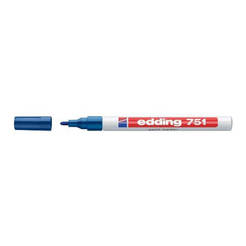 Перманентный лаковый маркер E-751/003, 1-2 мм, синий
