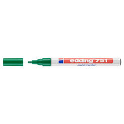 Перманентный лаковый маркер E-751/004, 1-2 мм, зеленый
