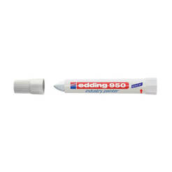 Перманентен индустриален маркер E-950/049, 10мм, бял